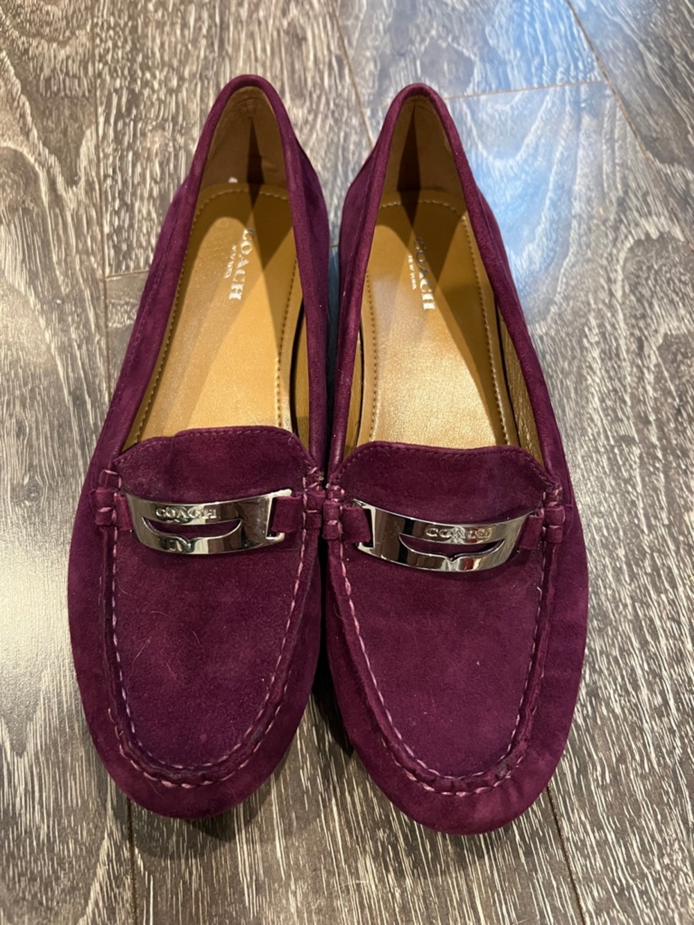 Coach suede loafers